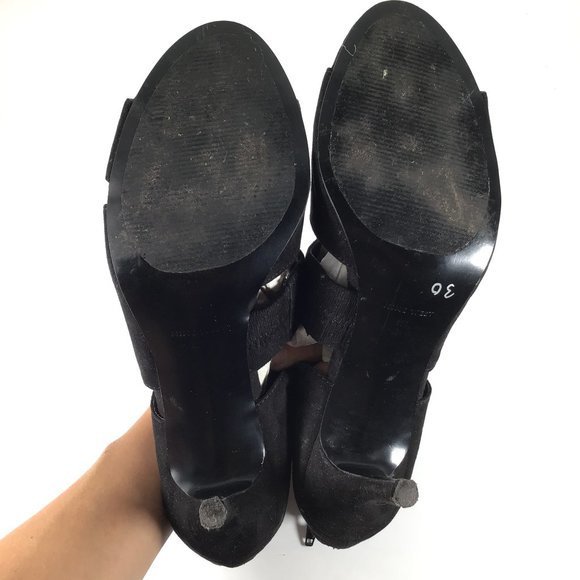 Nine West Open Toe Bootie Black Size 9 - Picture 7 of 13
